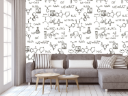 Фотообои Паттерн для кабинета химии - 3