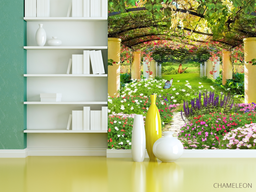 Фотошпалери колони в саду - 3