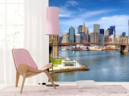 Фотошпалери кам'яний міст в мегаполісі - 4