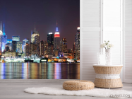 Фотошпалери New York, ніч, вода - 2