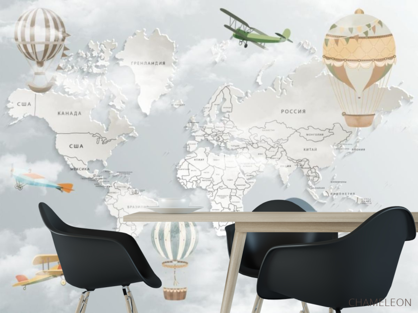 Фотошпалери Дитяча карта - 1