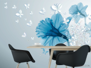 Фотошпалери Синій абстрактний квітка - 1