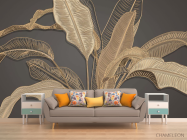 Фотообои золотые листья - 1