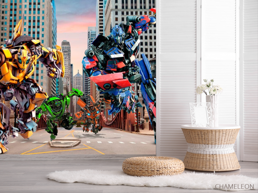 Фотошпалери Трансформери в місті - 2
