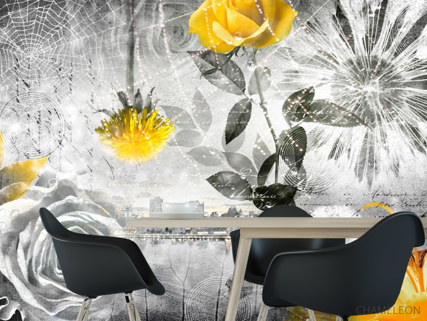 Фотошпалери 3d квіткова композиція - 1