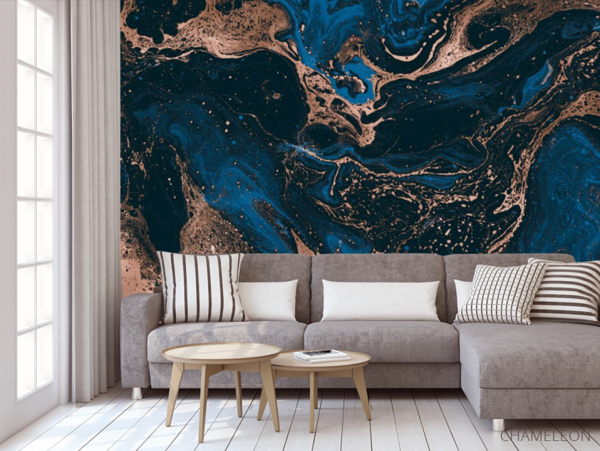 Фотообои Синий флюид - 3