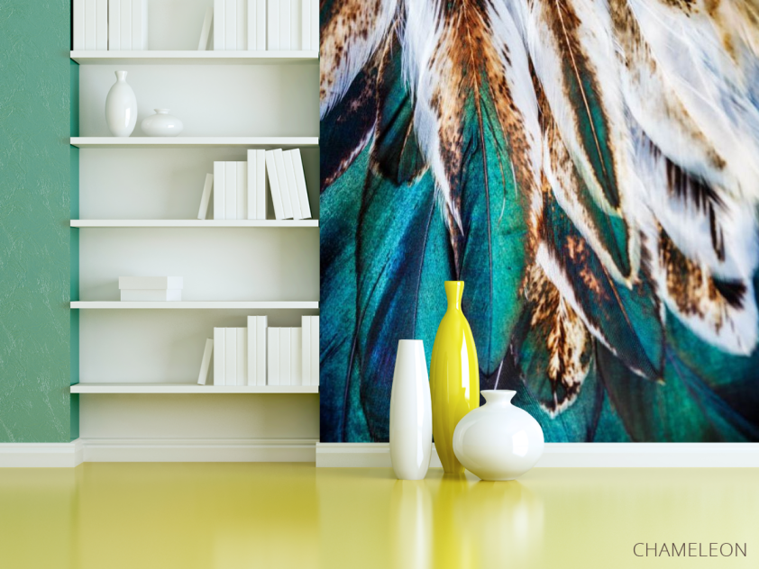 Фотошпалери Бірюзові пір'я - 3