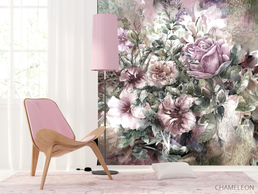 Фотошпалери квіти картина бузкова - 4