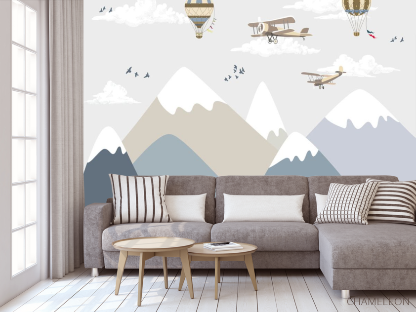Фотообои Горы и самолетики - 3