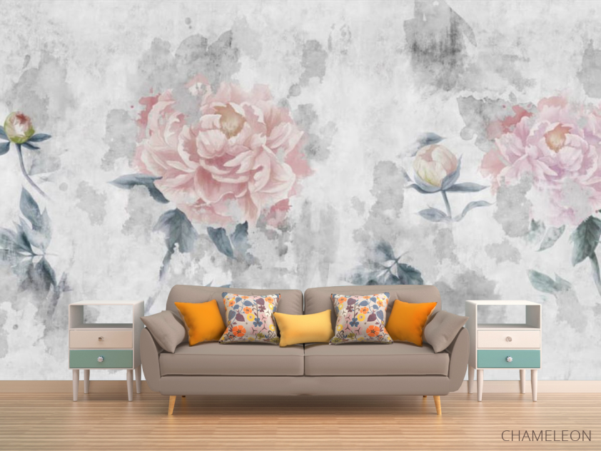 Фотообои розовые пионы - 1