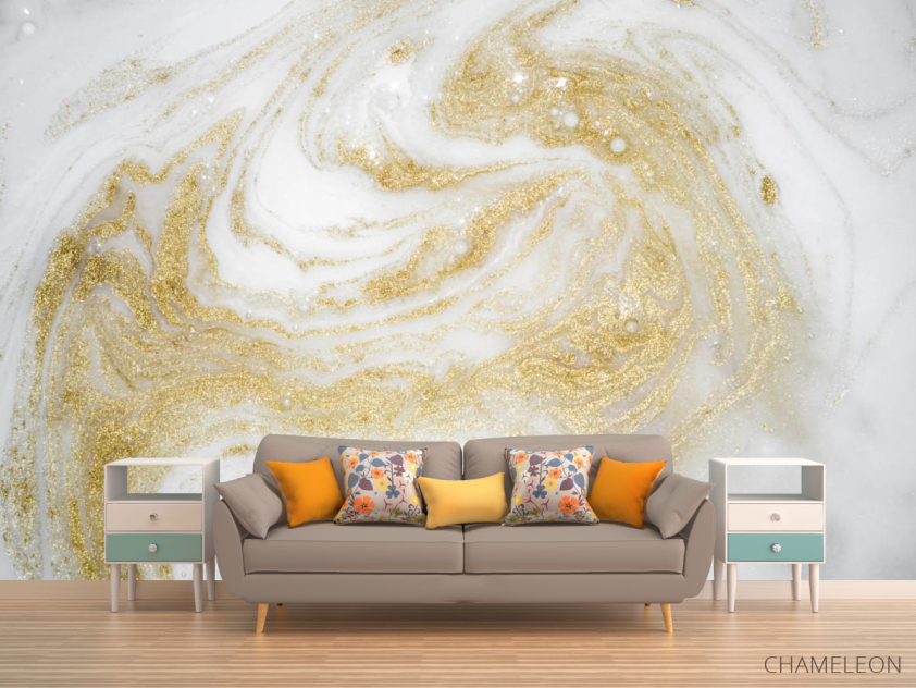 Фотообои Золотой Fluid art - 1