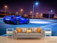 Фотообои синий автомобиль - 1