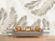 Фотообои Бежевые перья - 1