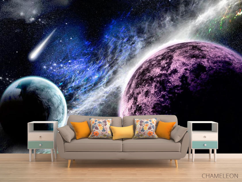 Фотообои Планеты и метеорит - 1