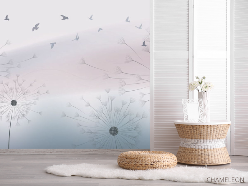 Фотошпалери Кульбаби і пташки - 2