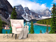 Фотообои Скалы, вода, ёль - 4