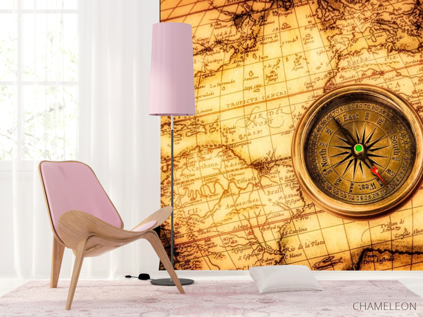 Фотошпалери Компас і карта - 4