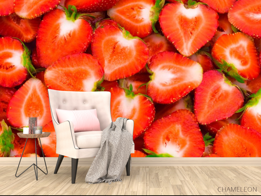 Фотообои Клубника в разрезе - 4