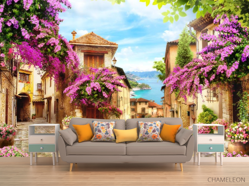 Фотообои в кухню Дворик - 1