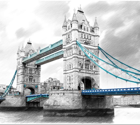 Фотообои Лондонский мост рисунок 21450