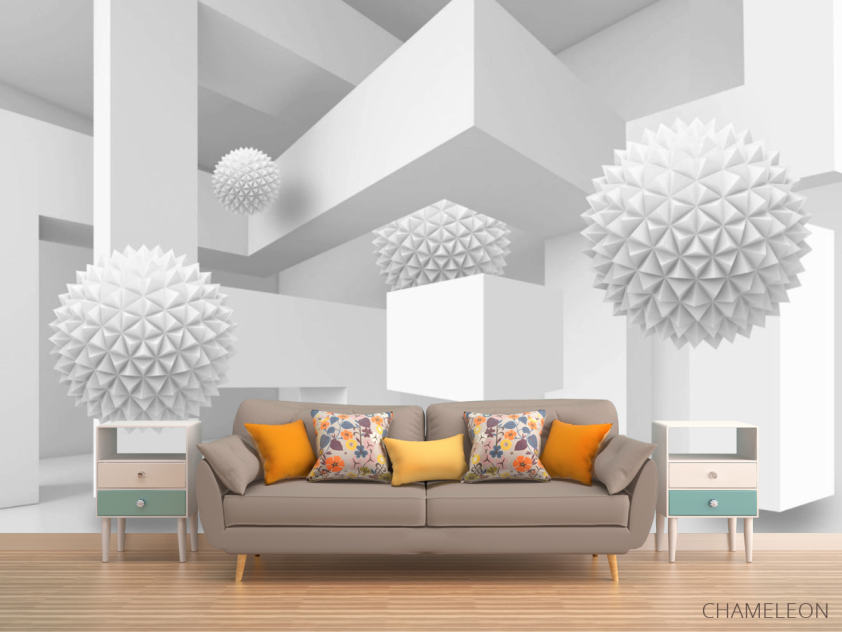 Фотообои Серые сферы 3д - 1