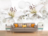 Фотообои 3д цветы - 1