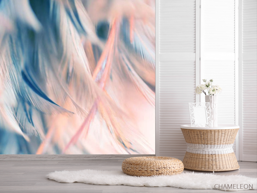 Фотошпалери бірюзові пір'я - 2