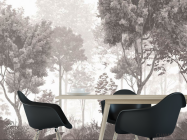 Фотошпалери Олені і дерева коричневі - 1