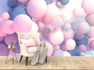 Фотообои Розовые 3д шары - 4