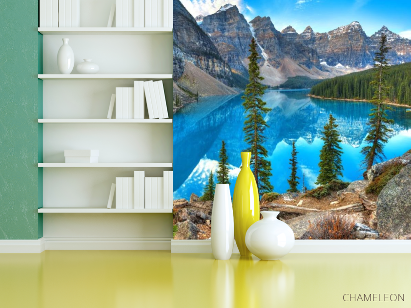 Фотошпалери кришталеве озеро в горах - 3