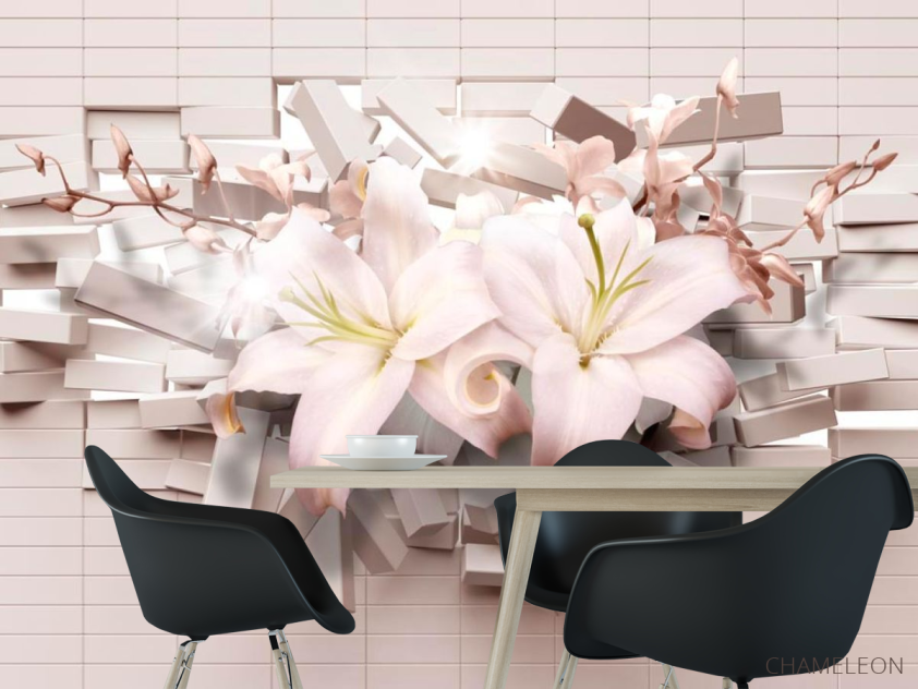 Фотошпалери 3d лілії - 1