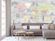 Фотообои карта мира - 3