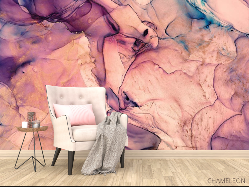 Фотообои fluid art фиолетовый - 4