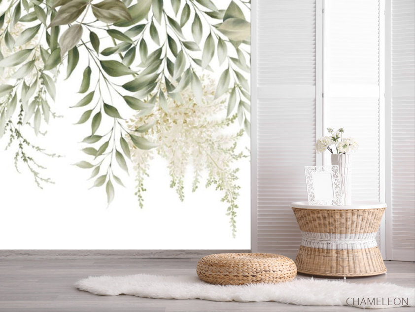 Фотошпалери листя зі стелі - 2