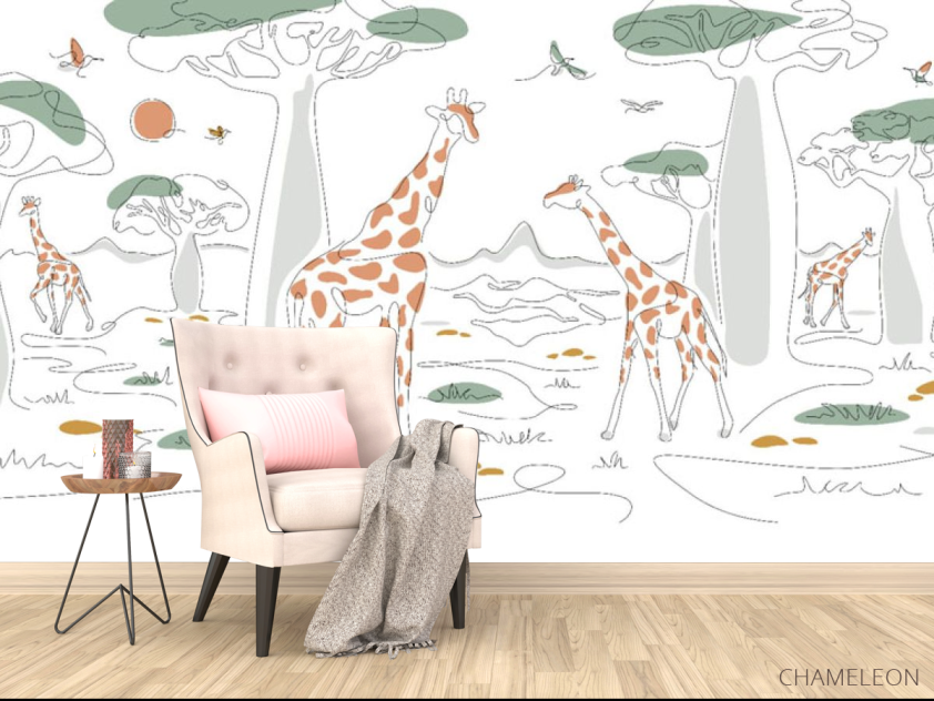 Фотообои Линейные жирафы - 4