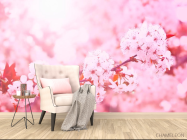 Фотообои Розовый вишневый цвет - 4