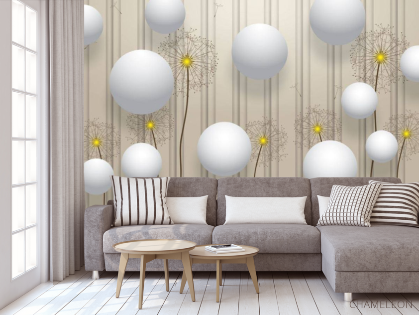 Фотообои 3D одуванчики - 3