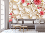 Фотообои в кухню 3д цветы - 3