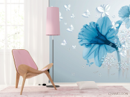 Фотошпалери Синій абстрактний квітка - 4