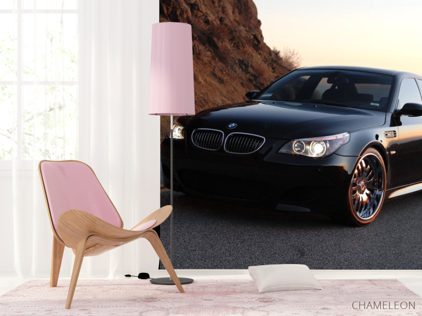 Фотошпалери чорний BMW в горах - 4