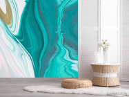 Фотошпалери Бірюза Fluid art - 2
