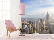 Фотошпалери сонце над шпилями багатоповерхівок - 4