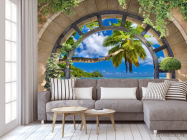 Фотообои Вид на пальму - 3