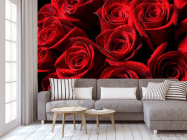Фотообои Букет роз алого цвета - 3