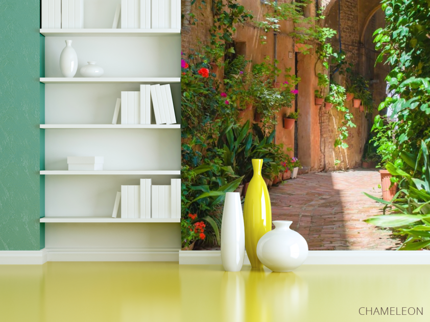 Фотошпалери зелена улічка - 3