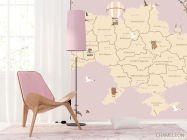 Фотошпалери дитяча карта України - 4