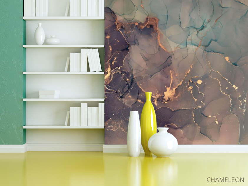 Фотошпалери Фіолетовий Fluid art - 3