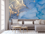 Фотообои Голубой Fluid art - 3