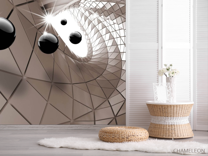 Фотошпалери Коричневий 3Д тунель - 2