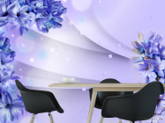 Фотошпалери фіолетові гіацинти 3д - 1